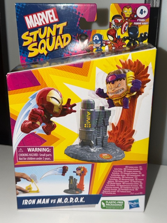 Marvel Other - Marvel Stunt Squad Iron Man vs M.O.D.O.K. Kids Toy - Red/Gold/Grey etc.